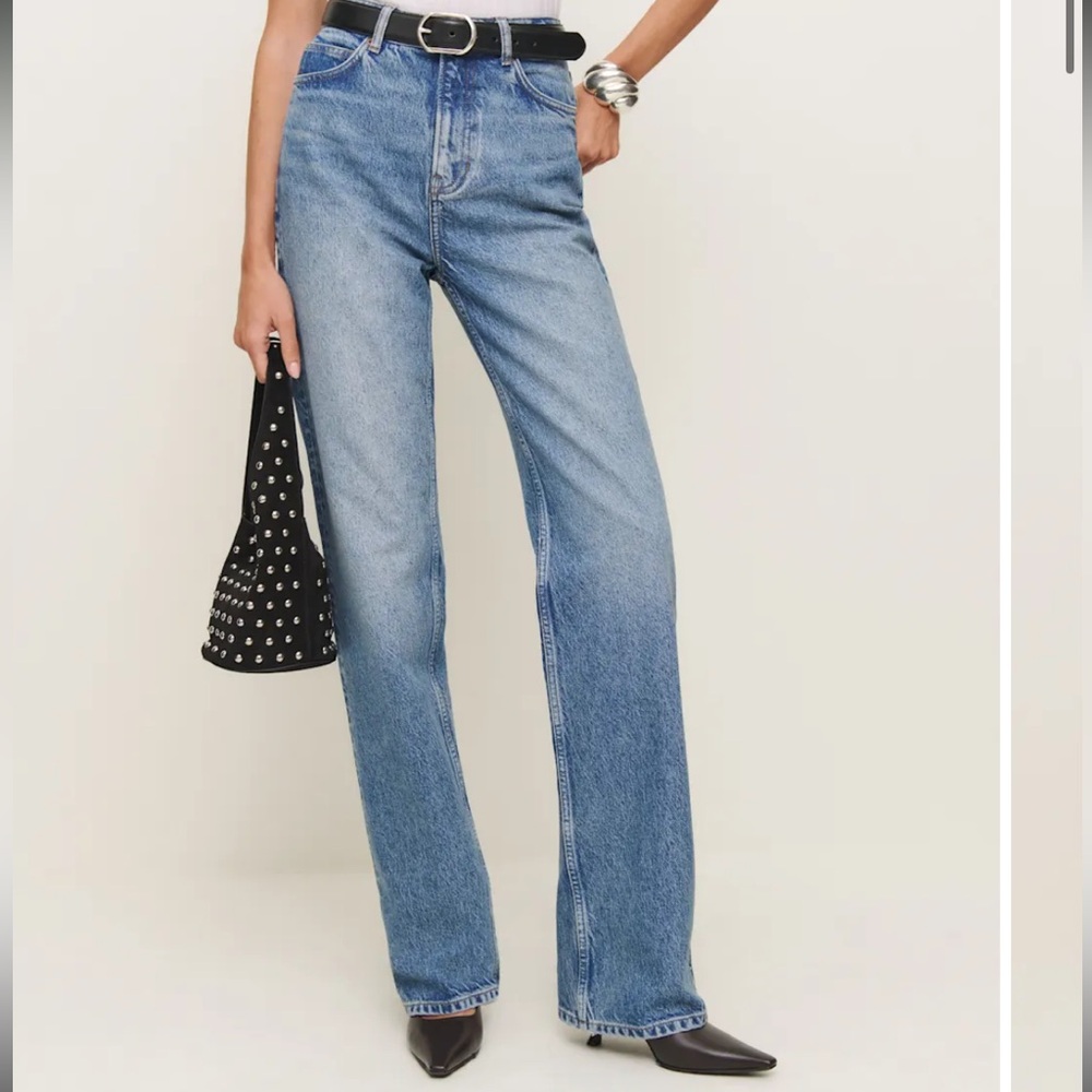 Reformation Blue Flare & Wide Leg Jeans